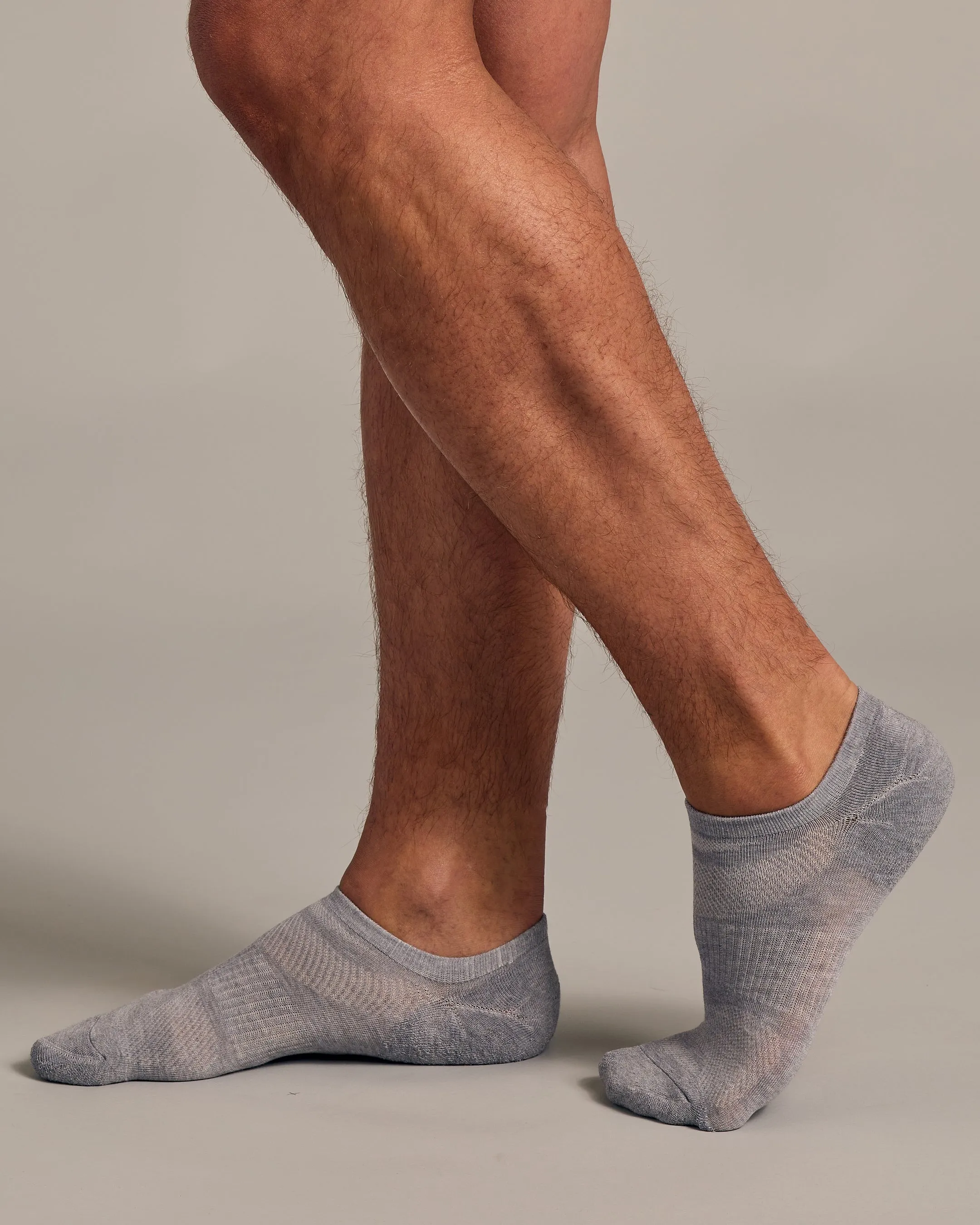 Heather Gray No Show Socks 12-Pack 2.0