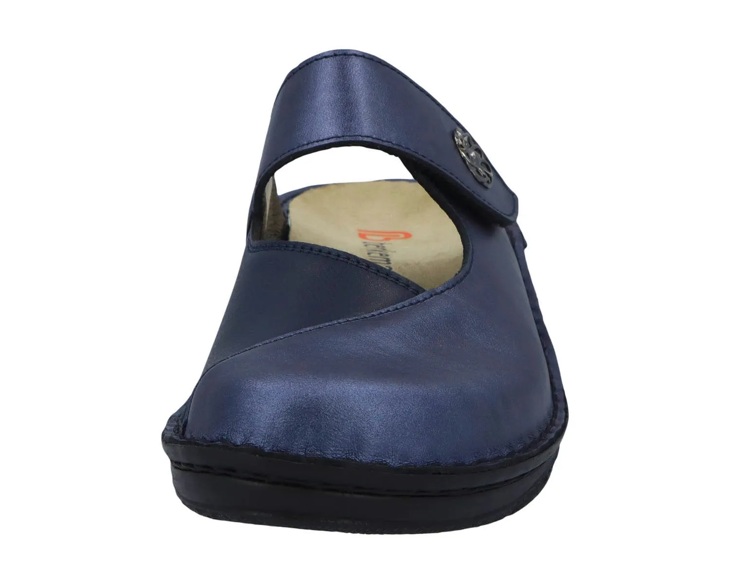 HELIANE Blue Leather/ Stretch