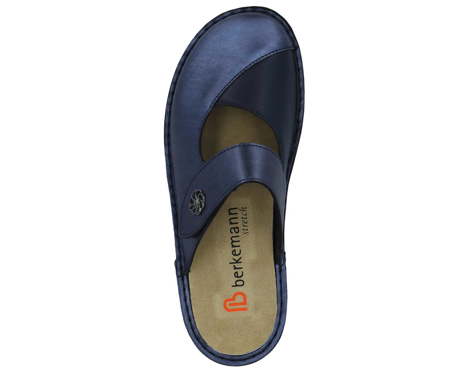 HELIANE Blue Leather/ Stretch