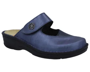 HELIANE Blue Leather/ Stretch