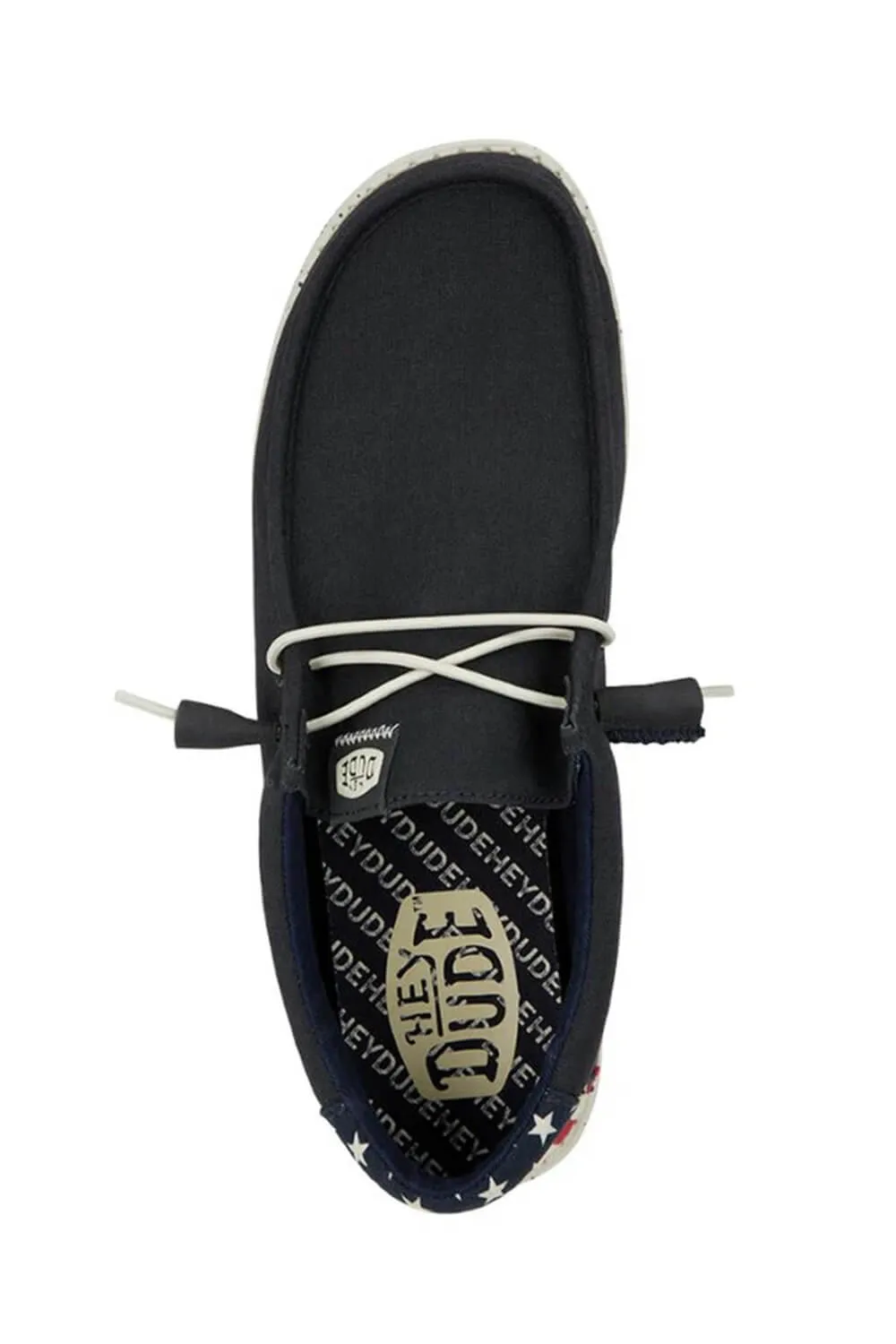 HEYDUDE Men’s Wally Americana Shoes in Navy | 40687-4MQ