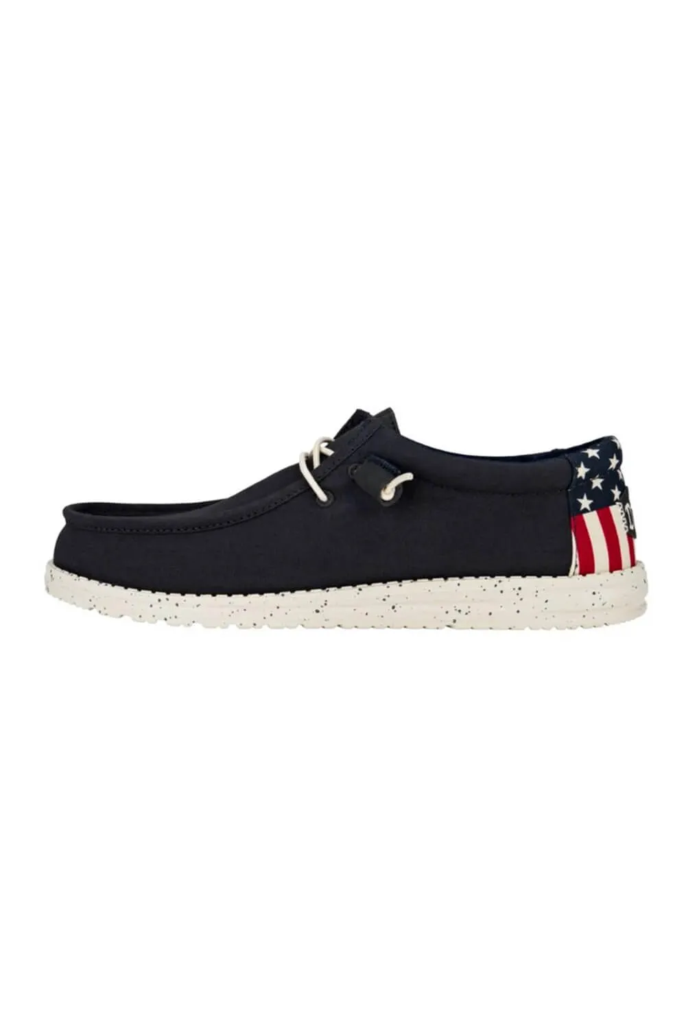HEYDUDE Men’s Wally Americana Shoes in Navy | 40687-4MQ