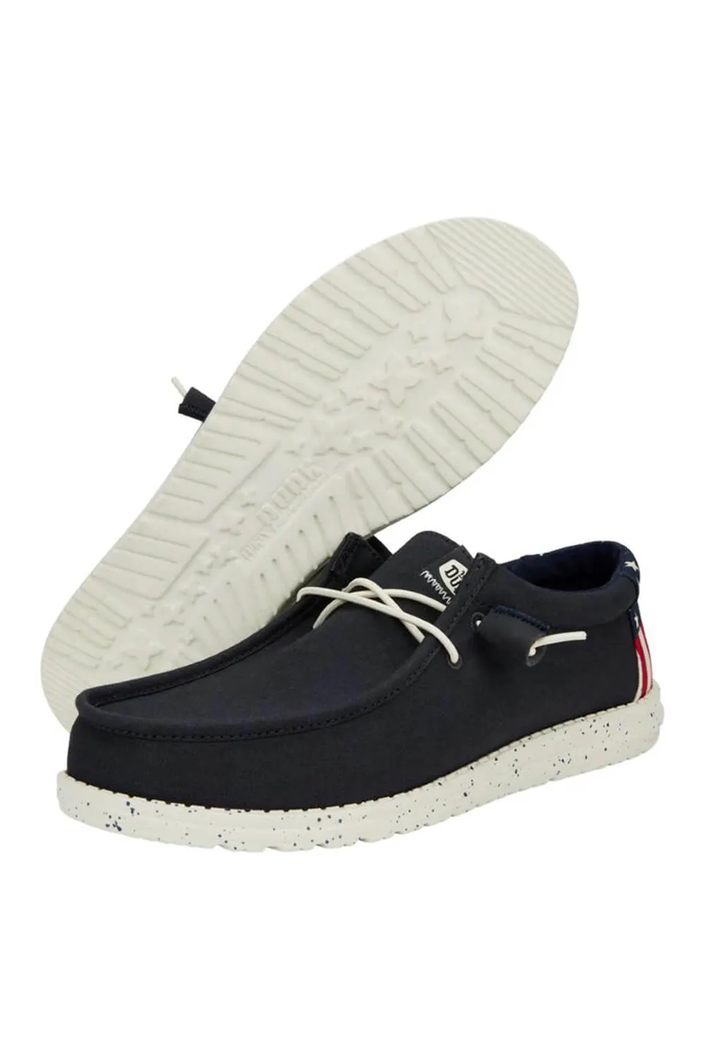 HEYDUDE Men’s Wally Americana Shoes in Navy | 40687-4MQ