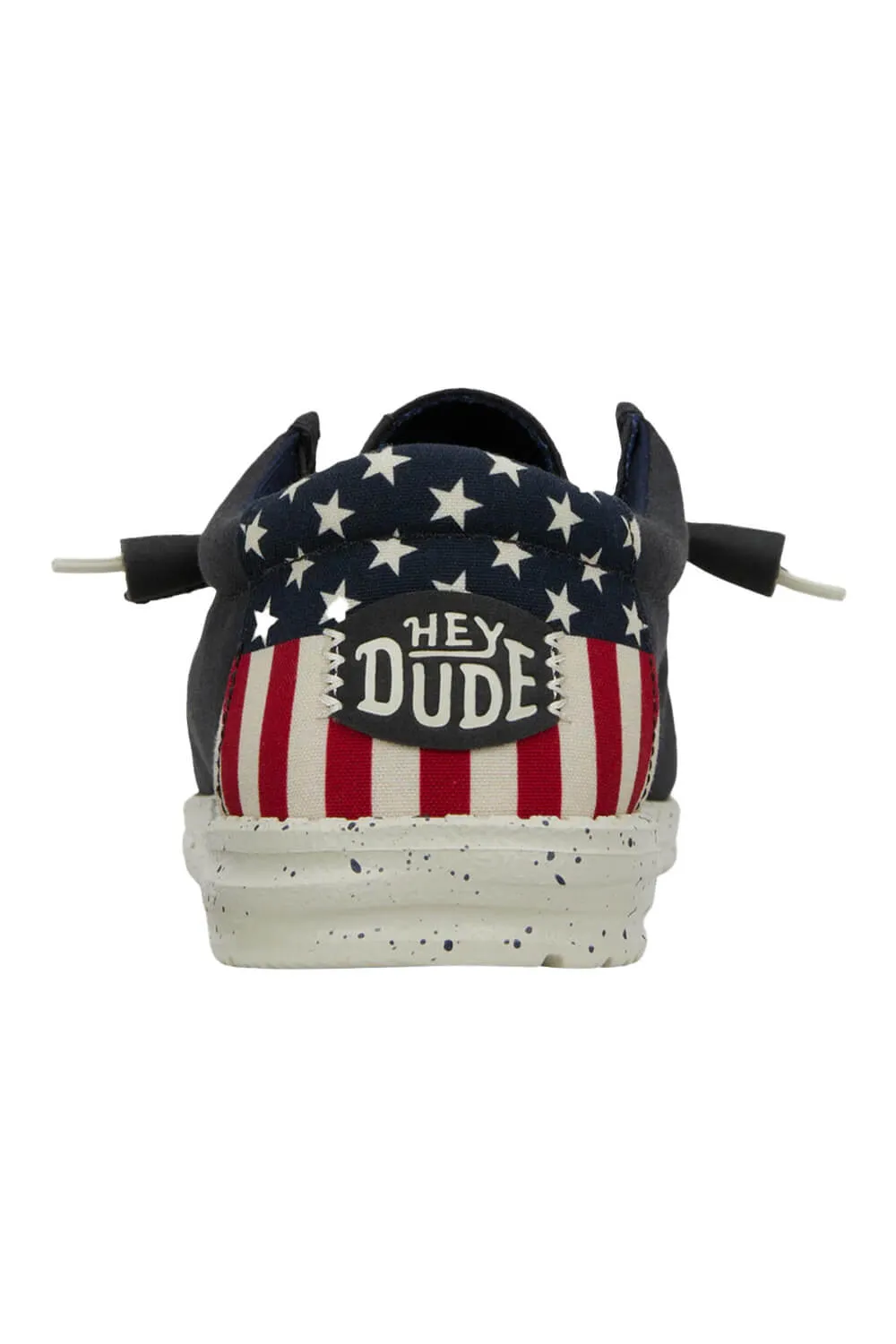 HEYDUDE Men’s Wally Americana Shoes in Navy | 40687-4MQ