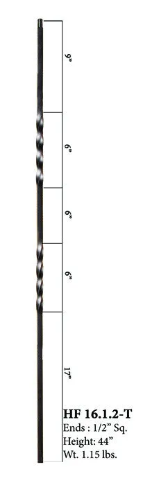 HF 16.1.2-T Double Twist Hollow Iron Baluster