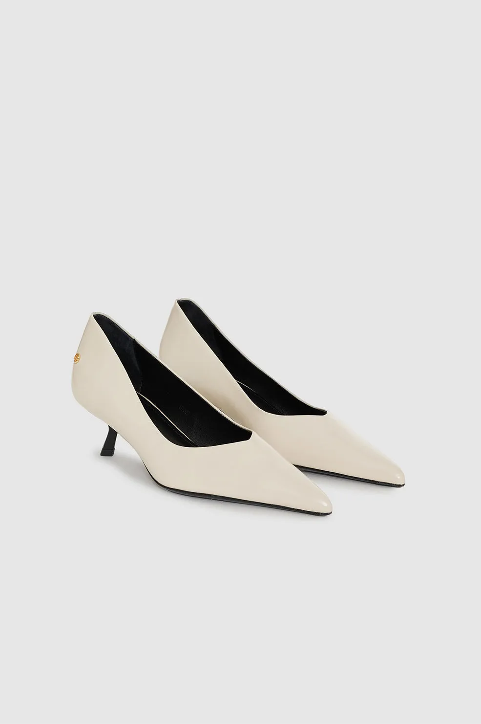 Hilda Pumps - High-Shine Bone