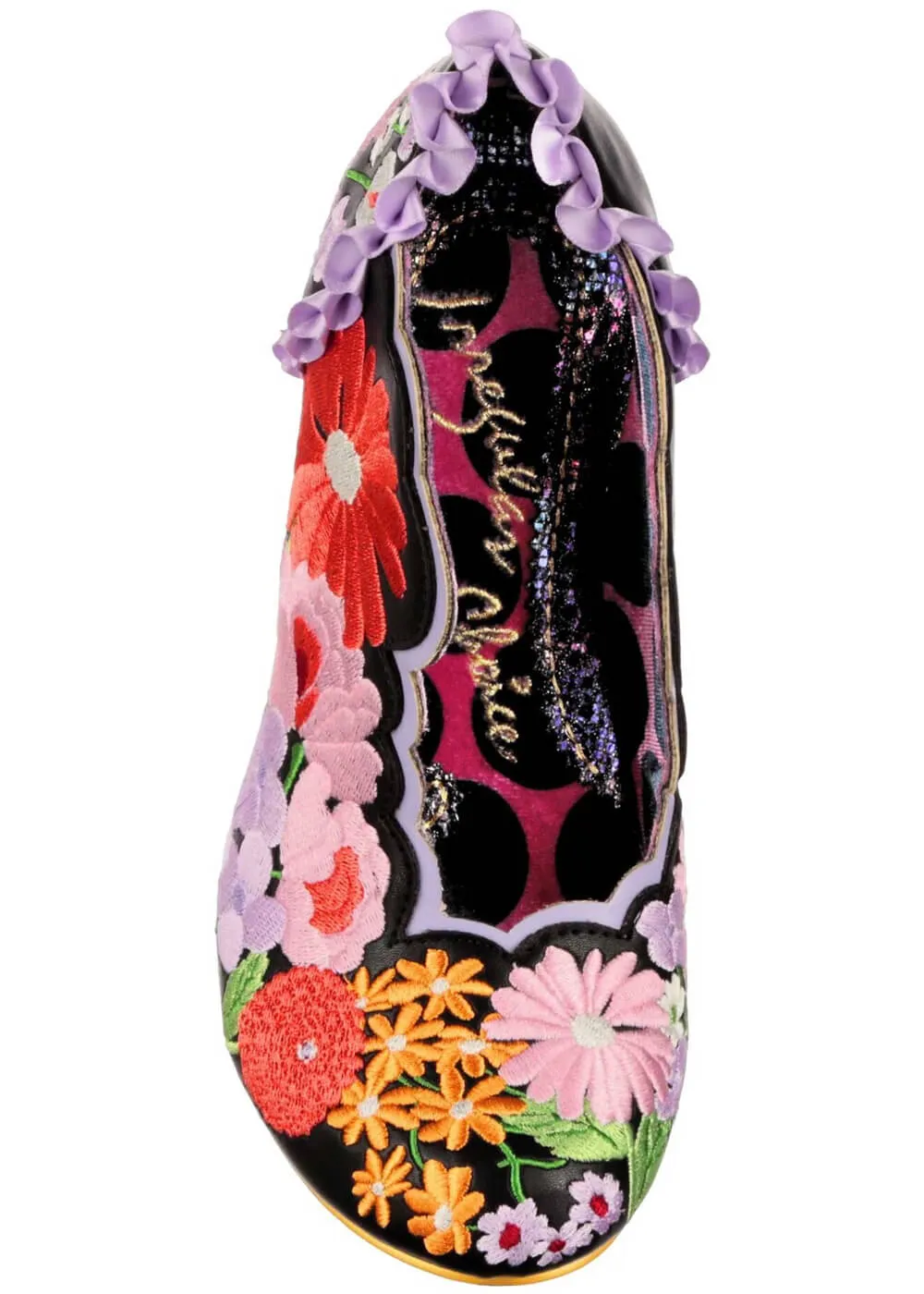 Irregular Choice Wildflower Wander Floral 50's Pumps Black