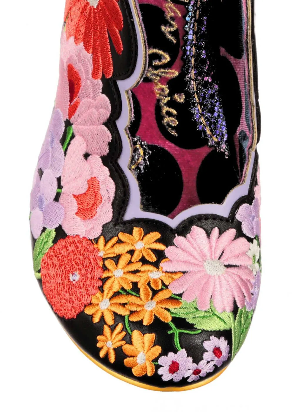 Irregular Choice Wildflower Wander Floral 50's Pumps Black