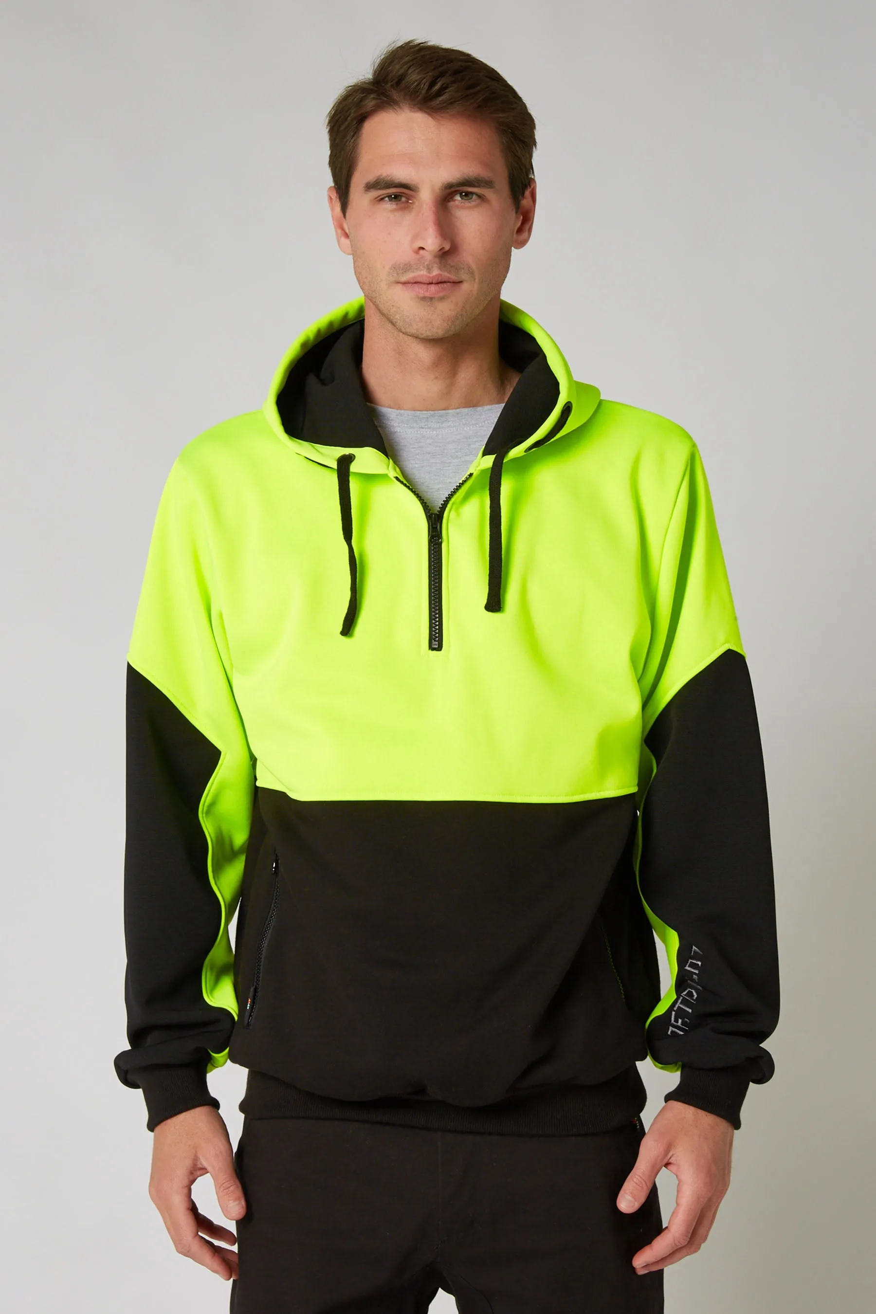 Jetpilot Leveled Mens 2.0 Pullover Hoodie - HiVis Yellow