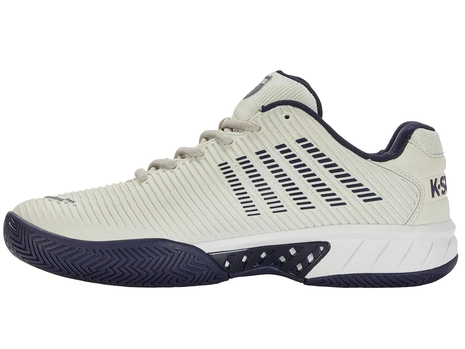 K-Swiss Men's Hypercourt Express 2 Tennis Shoes in Vaporous Gray/White/Peacoat