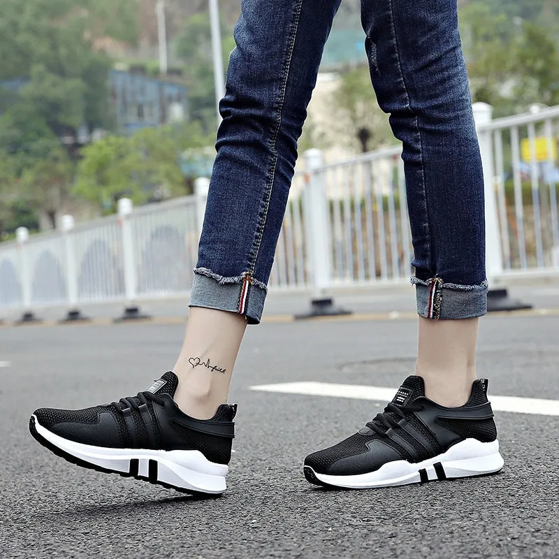 L09 women fall new soft bottom tie breathable mesh shoes