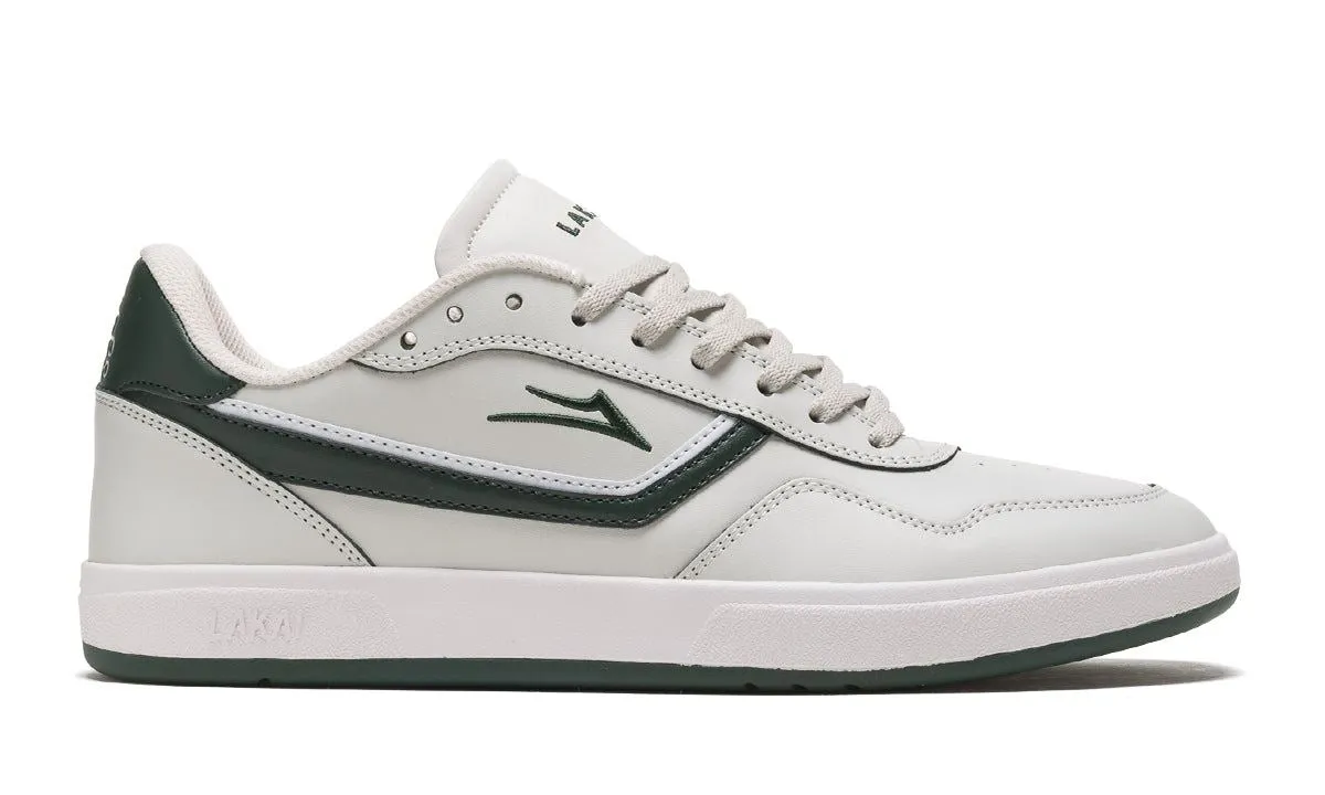 Lakai Terrace Leather Skate Shoes - Cream / Pine