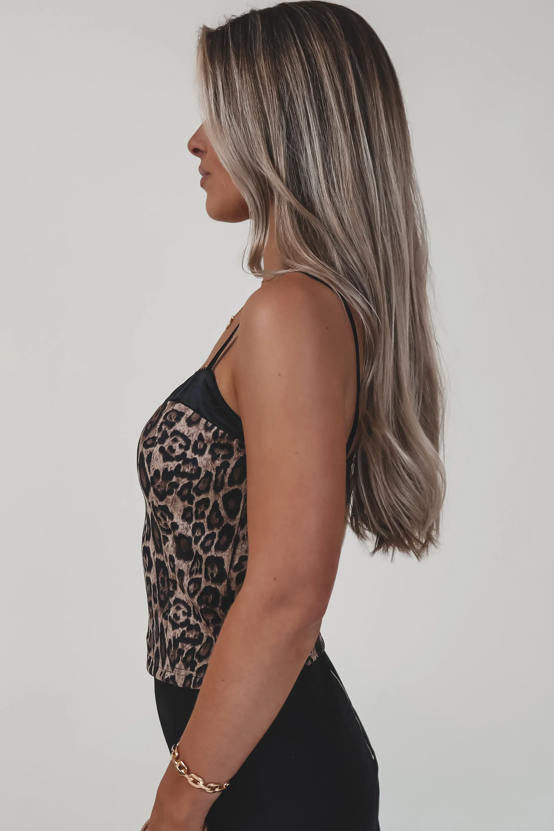 Let The Games Begin Leopard Cami Corset Top
