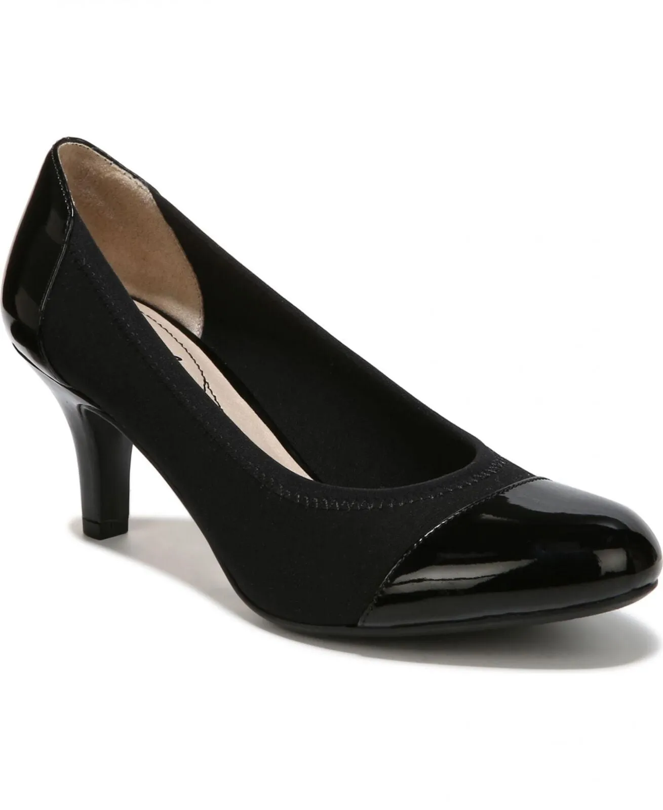 Lifestride Women's Parigi Stretch Dress Pump Shoes F1687M1 Black 8.5M