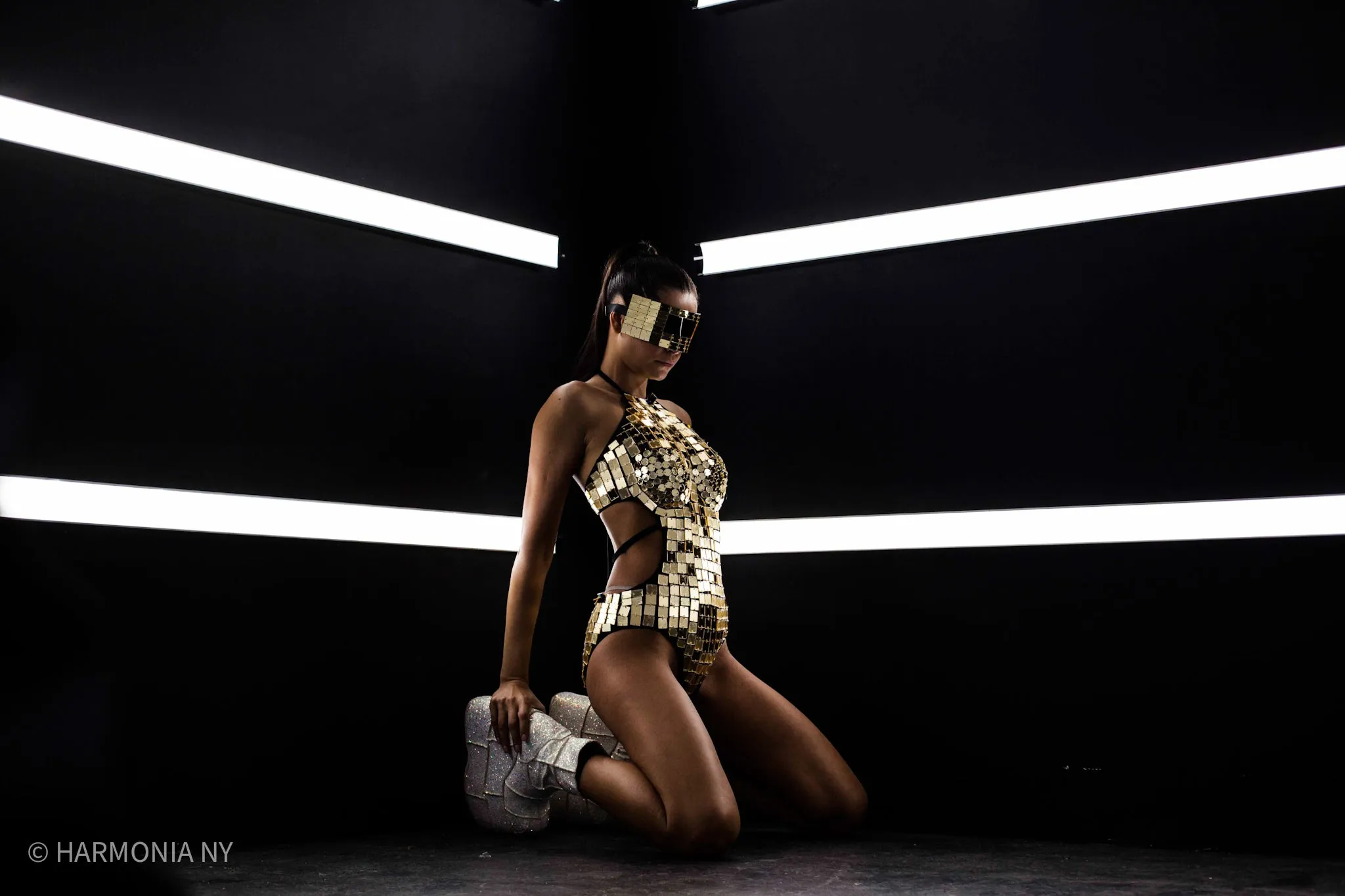 Machina Gold Mirrored Bodysuit