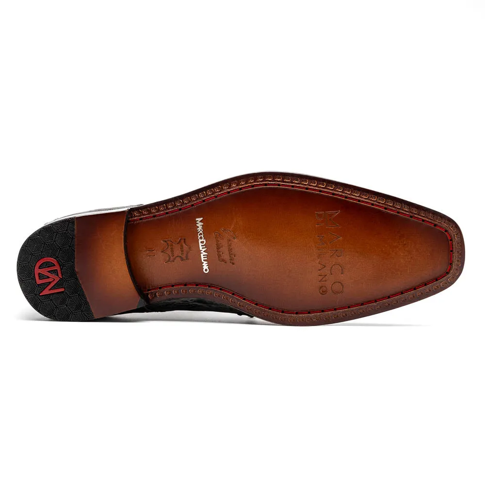 Marco Di Milano Andretti White / Grey Ostrich Leg Shoes