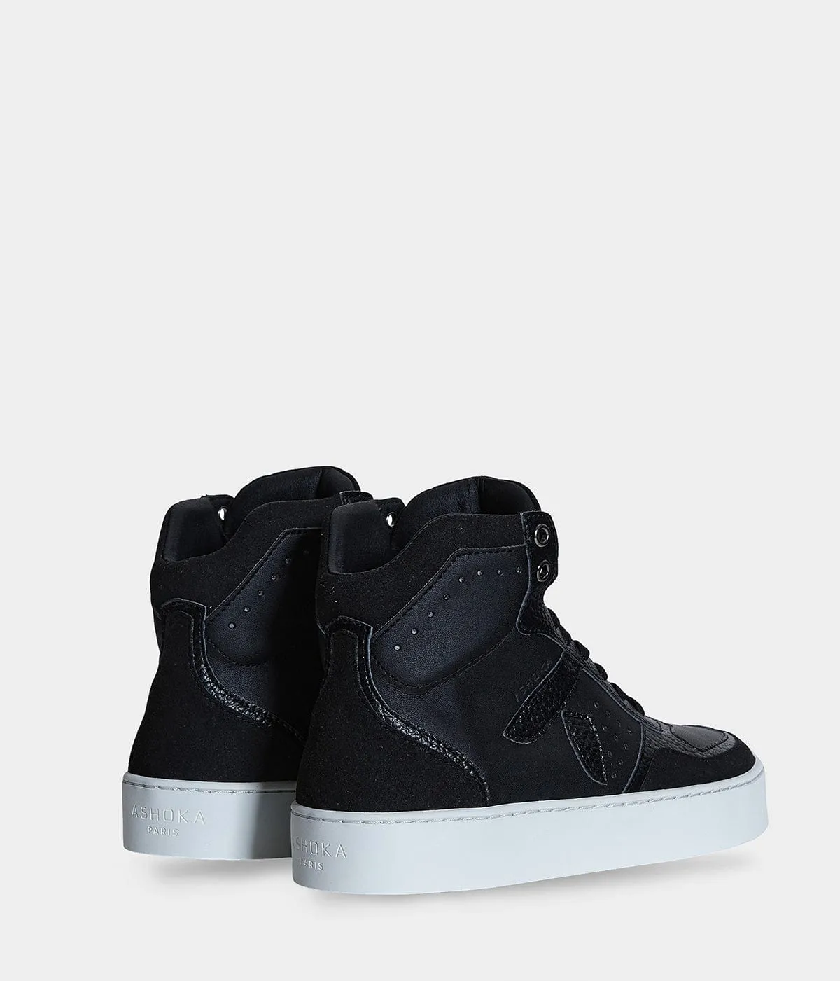 Mateo Unisex Biosourced & Recycled High-Top Sneakers | Black