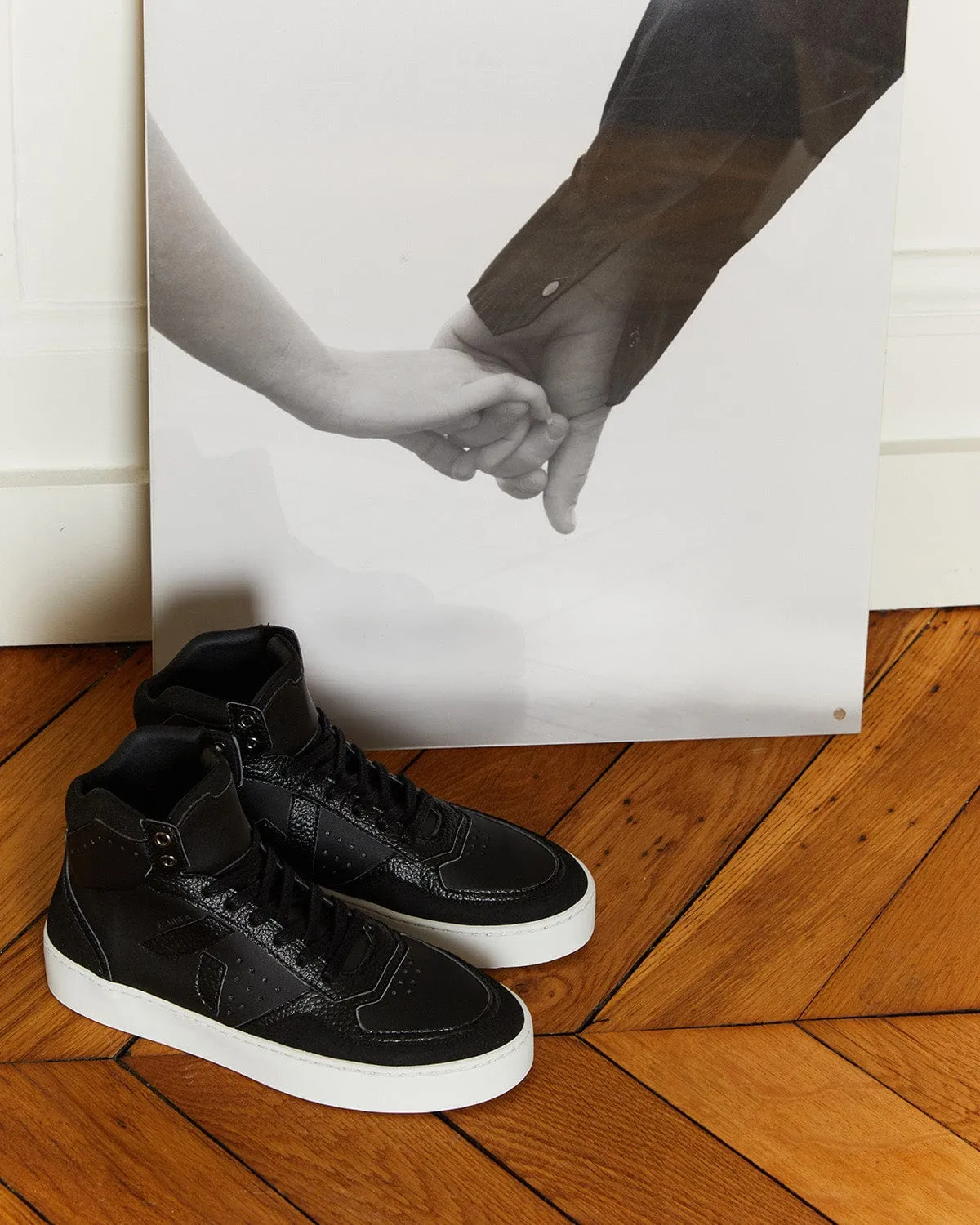 Mateo Unisex Biosourced & Recycled High-Top Sneakers | Black