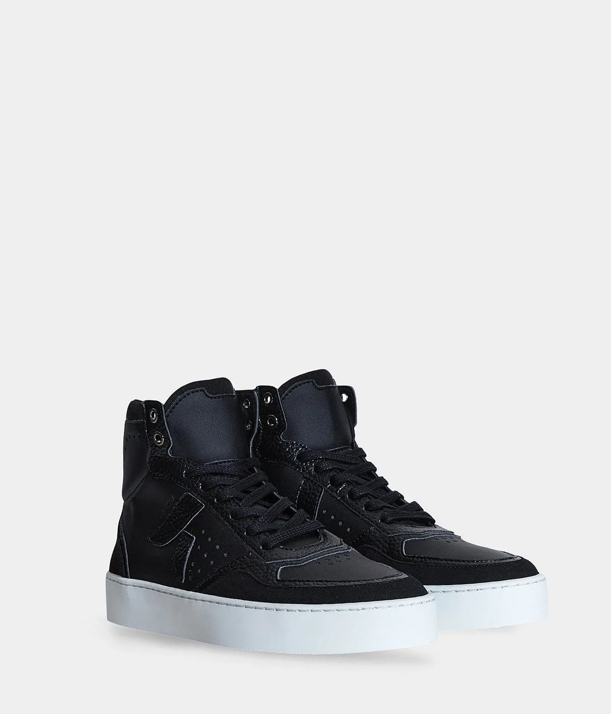 Mateo Unisex Biosourced & Recycled High-Top Sneakers | Black