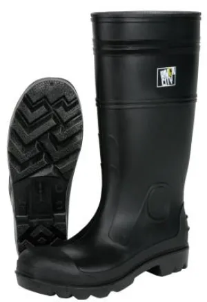 MCR Safety PVC Boot, Size 12, 16 in, Black, VBS12012