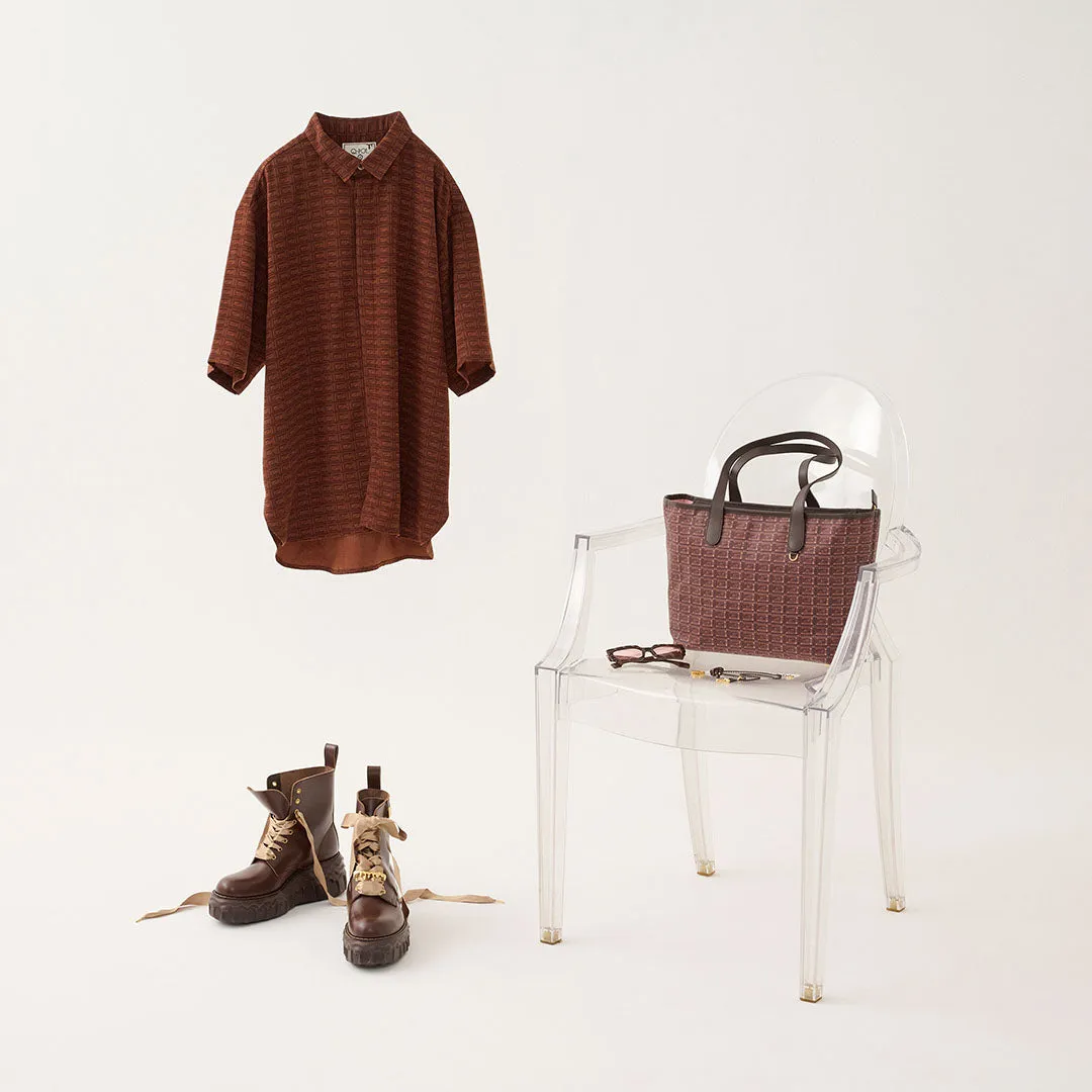 Melting Chocolate Satin Ribbon Lace Up Leather Boots (Brown)【Japan Jewelry】