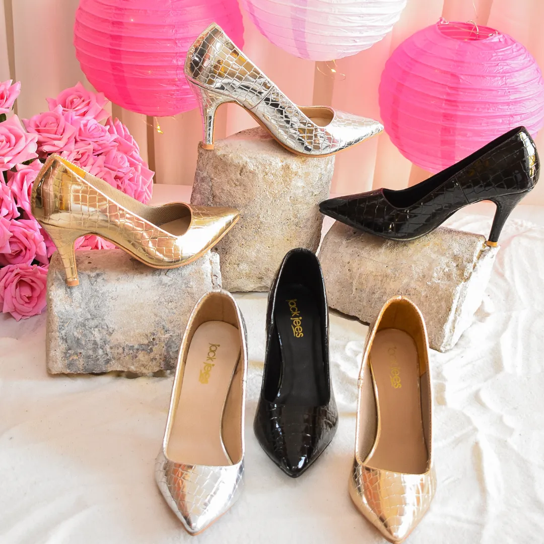 Metallic Muse Heels Golden