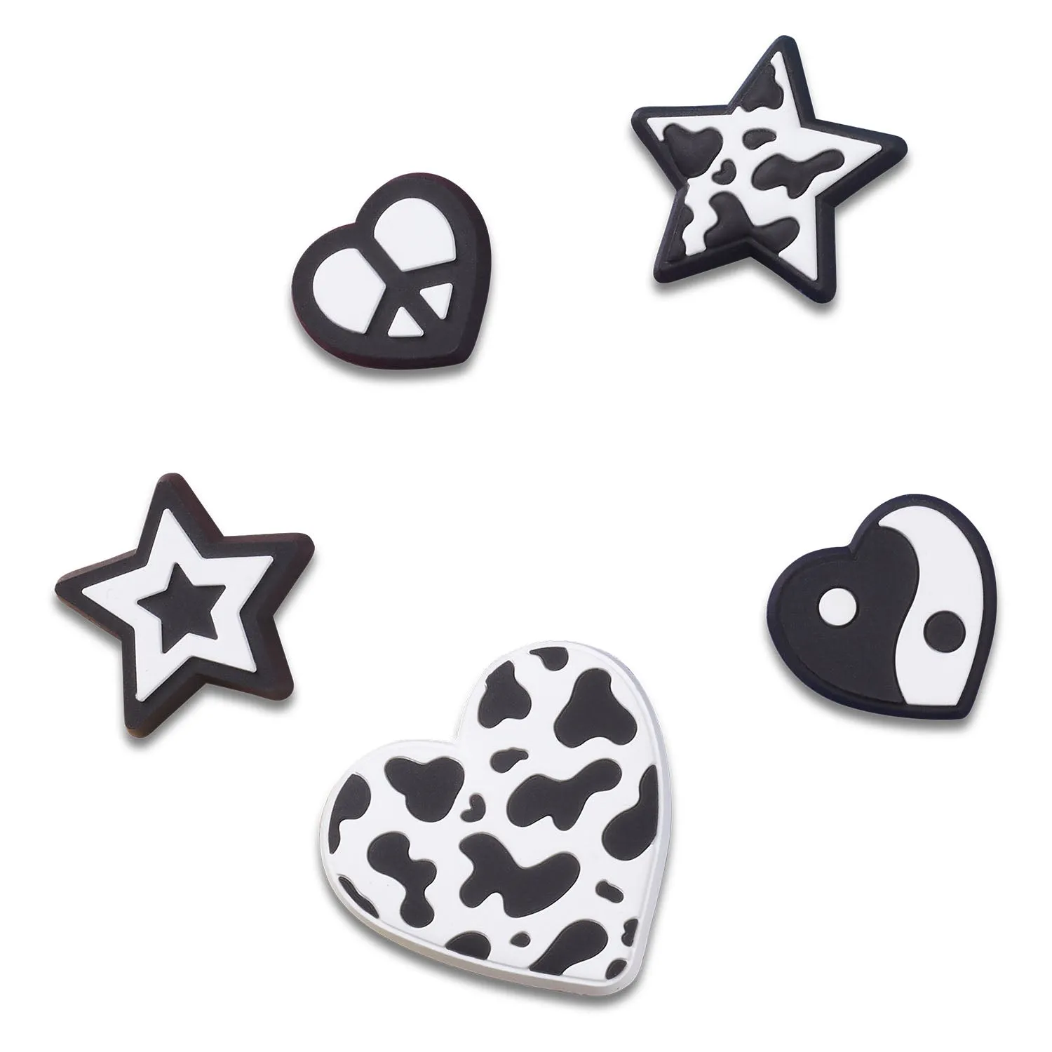 Mono Black & White 5 Jibbitz Pack