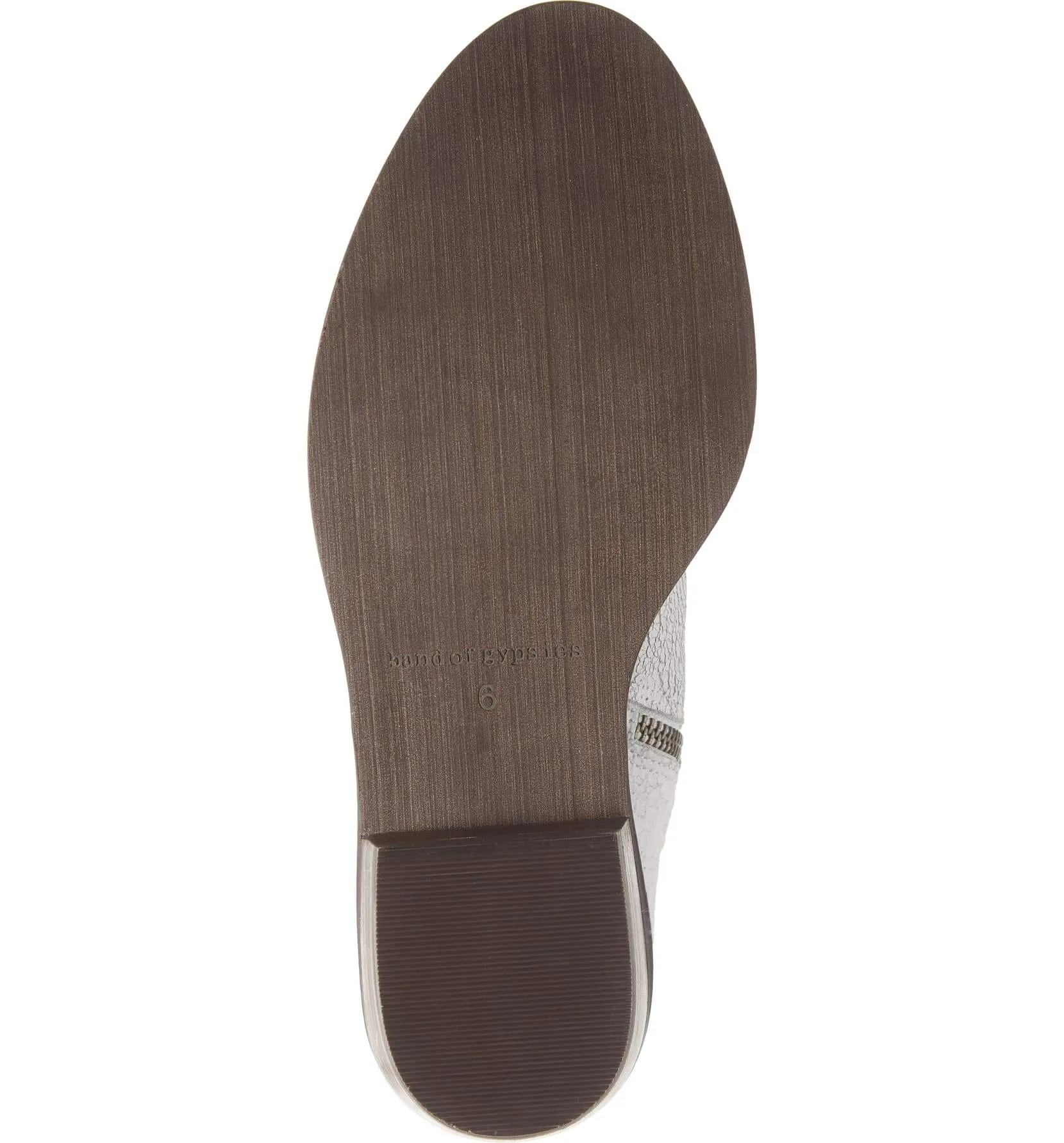 Montrose White Crackle Leather Booties