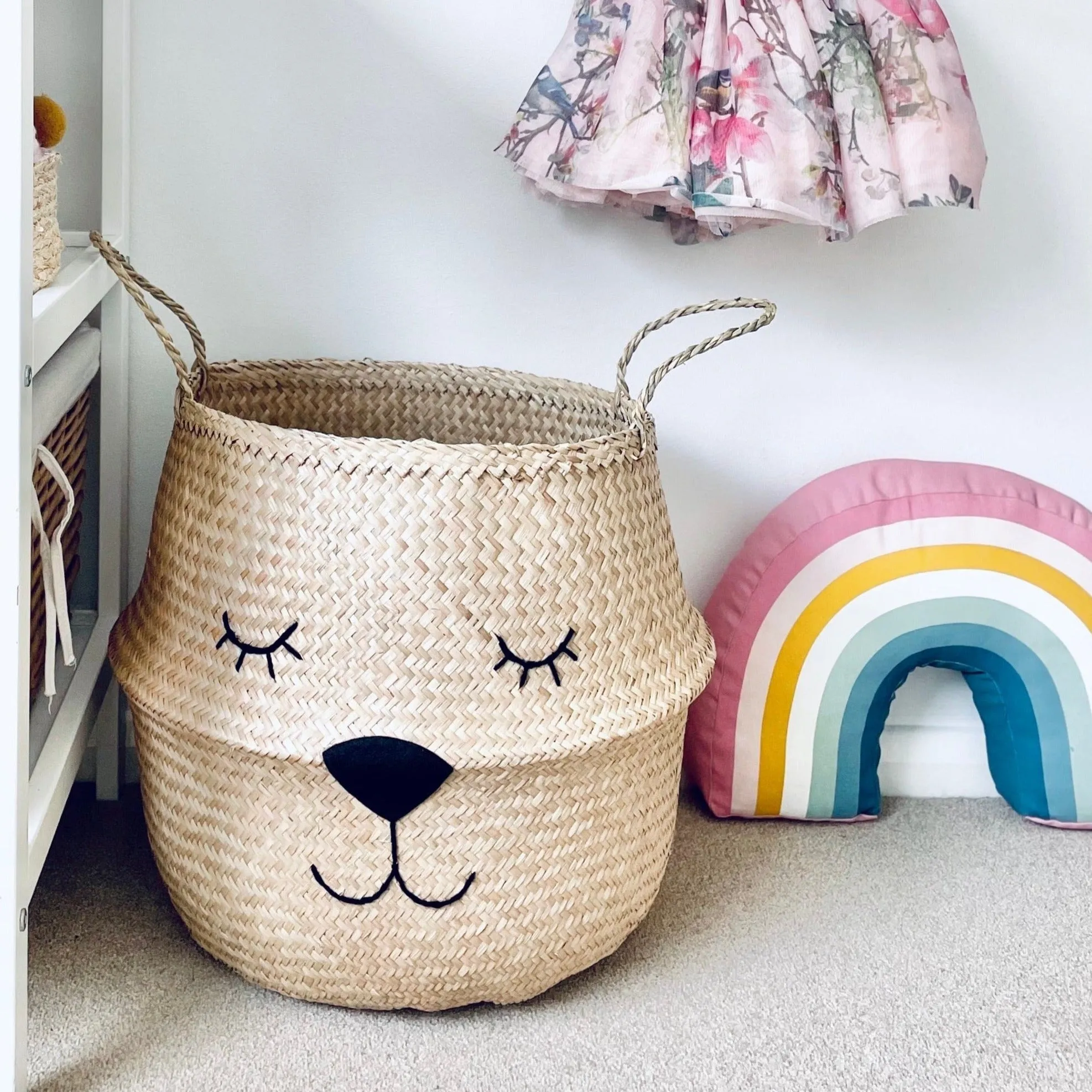 Natural Lioness Handwoven Storage Basket (Extra Large)