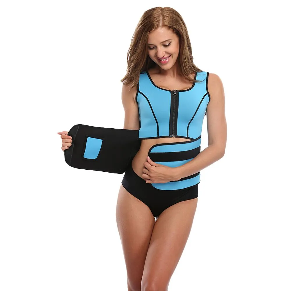 Neoprene Tank Vest with Adjustable Shaper Waist Trainer Belt