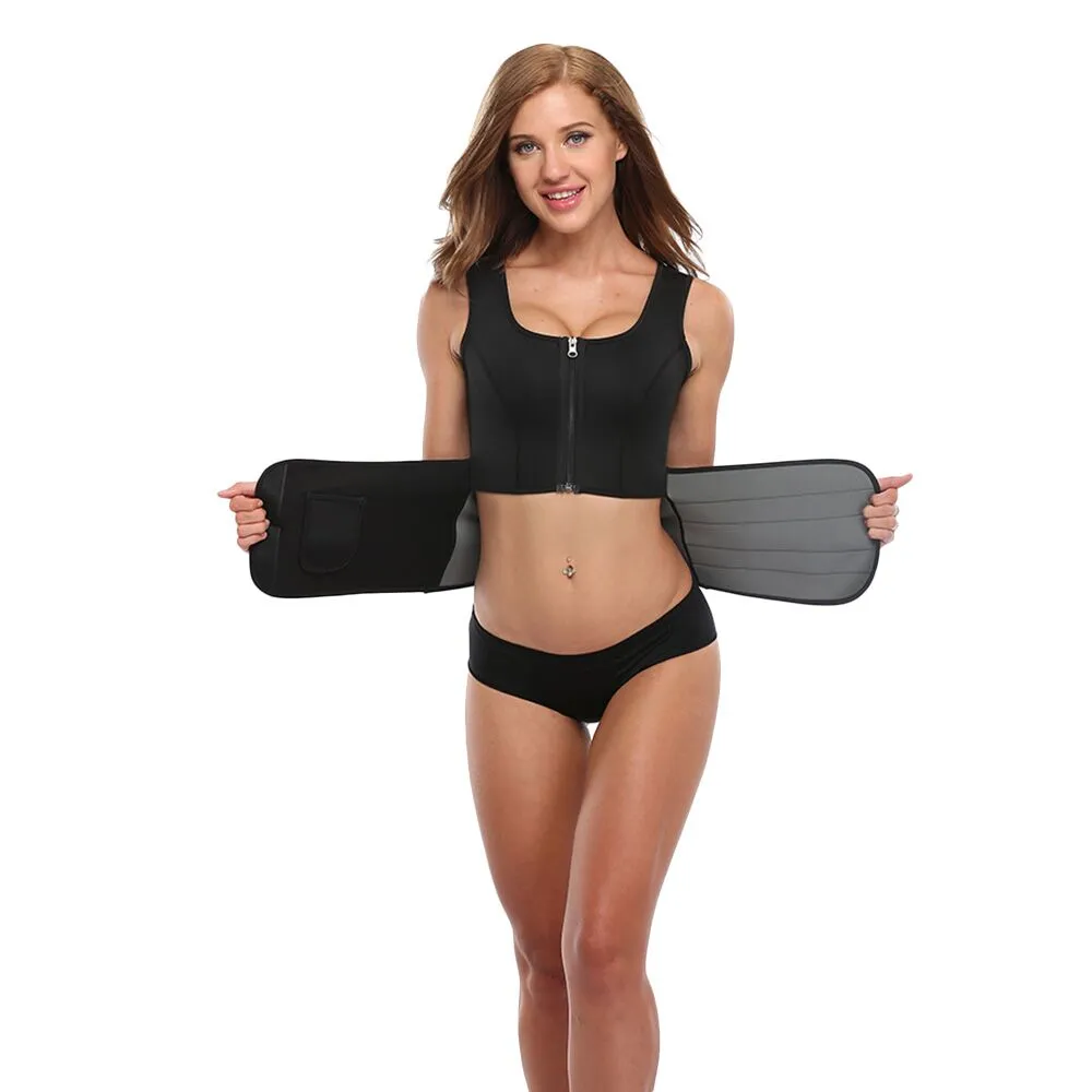 Neoprene Tank Vest with Adjustable Shaper Waist Trainer Belt