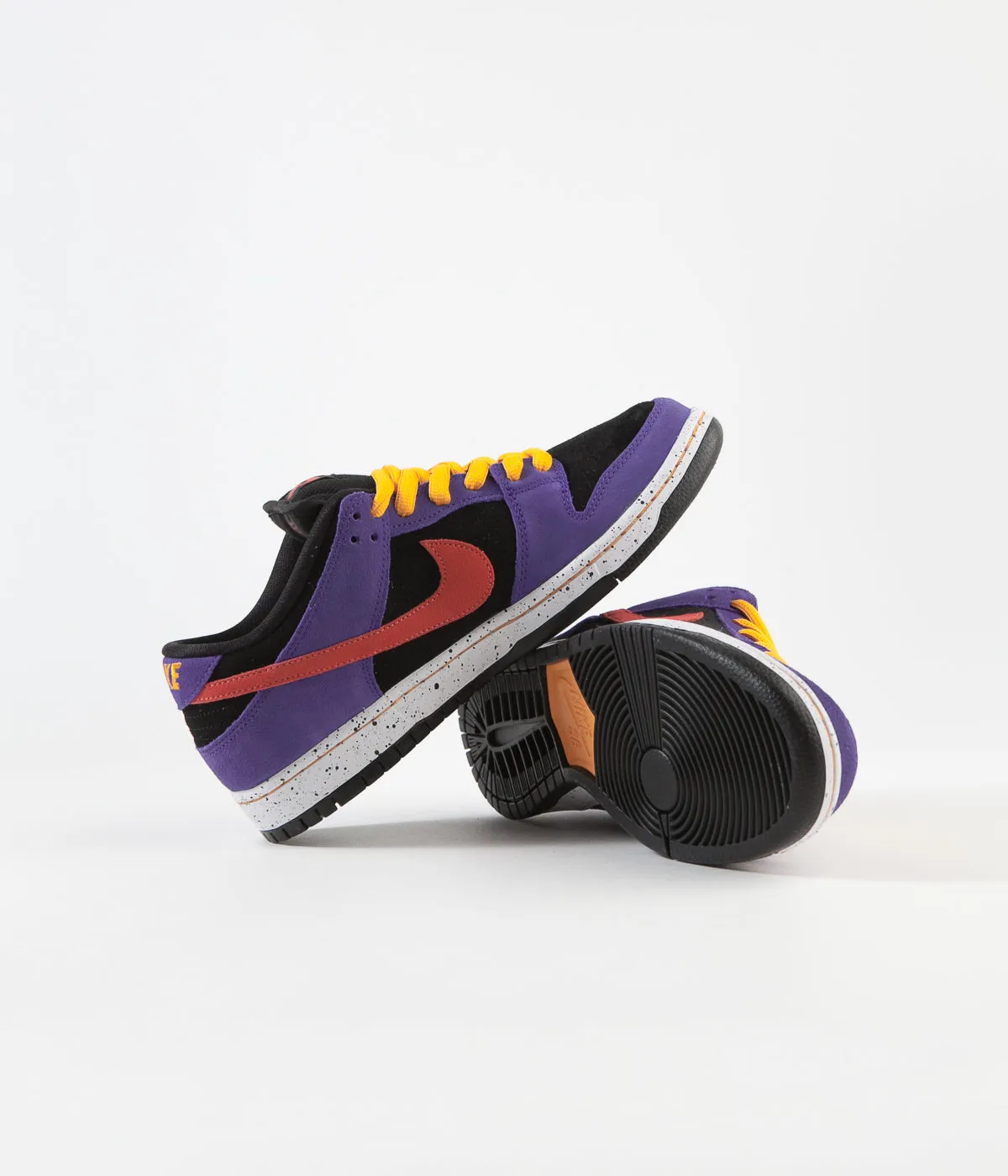 Nike SB Dunk Low Pro 'ACG Terra' Shoes - Black / Sunburst - Varsity Purple - Taxi