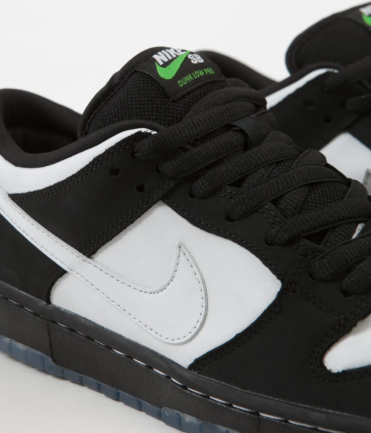 Nike SB Dunk Low Pro OG 'Panda Pigeon' Shoes - Black / White - Green Gusto