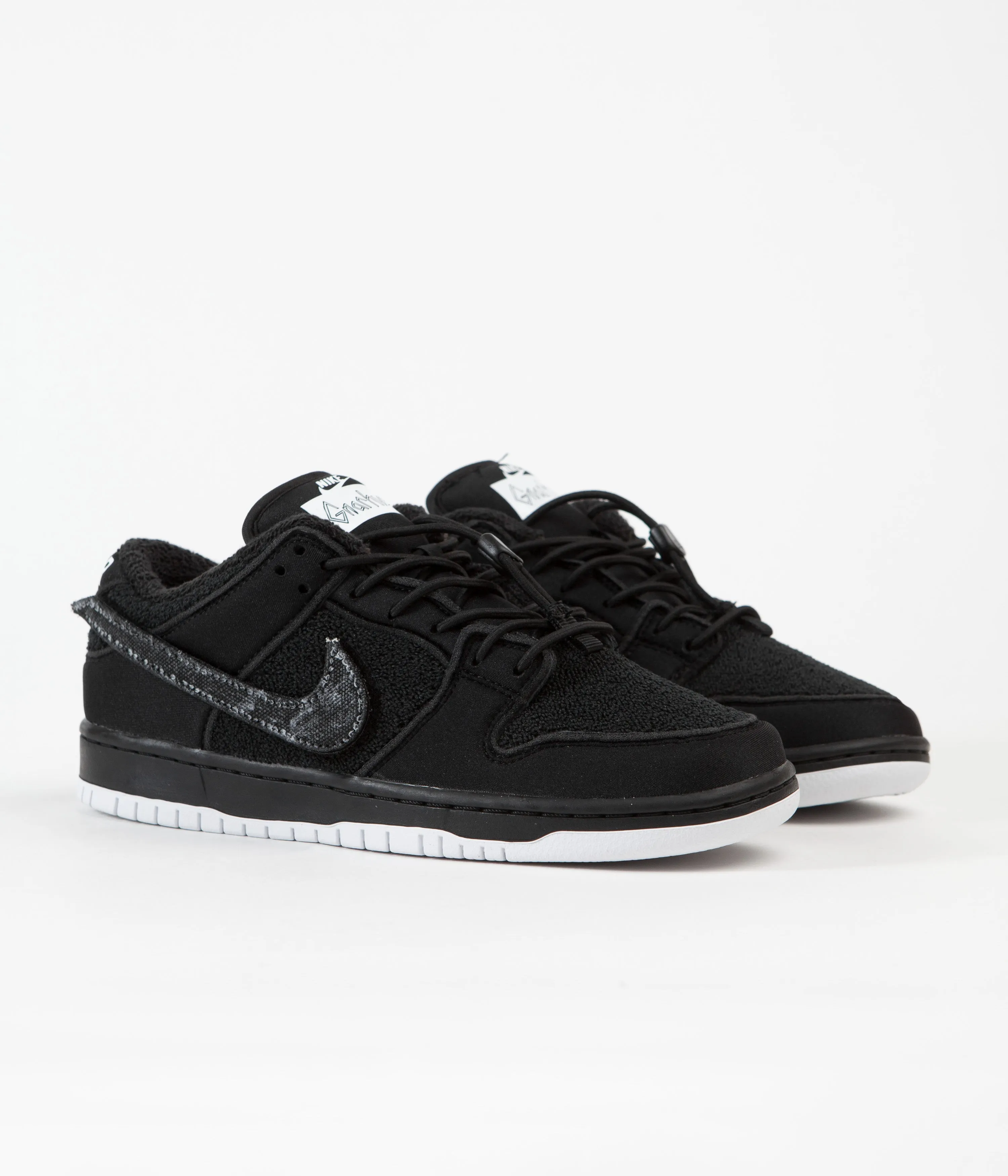 Nike SB x Gnarhunters Dunk Low Pro Shoes - Black / Black - White