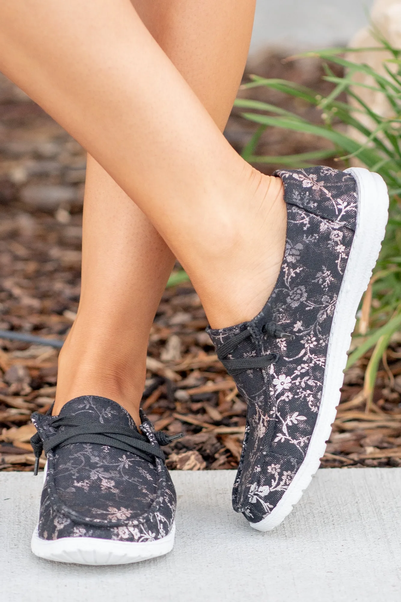 Paulina Boat Shoes - Black