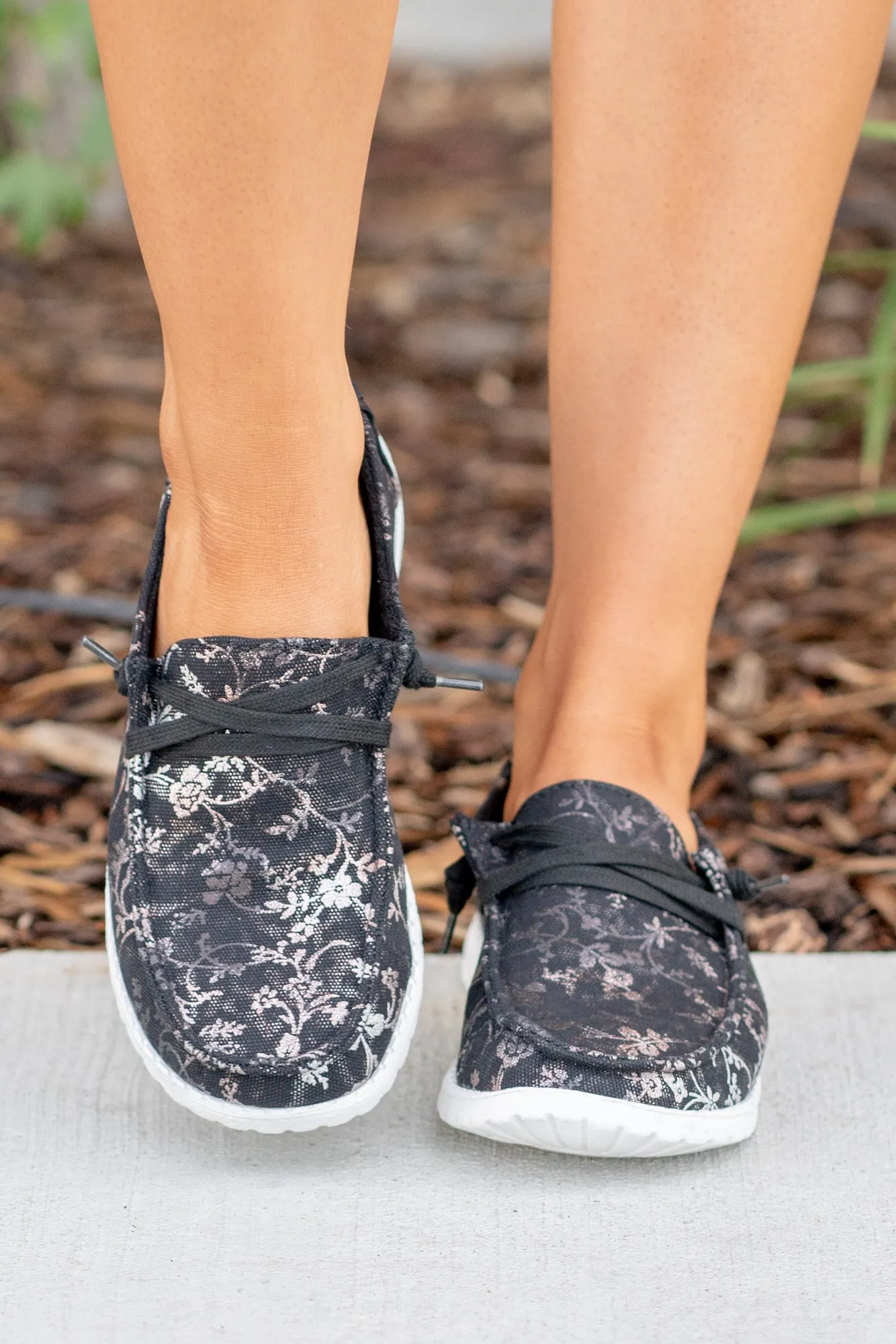 Paulina Boat Shoes - Black