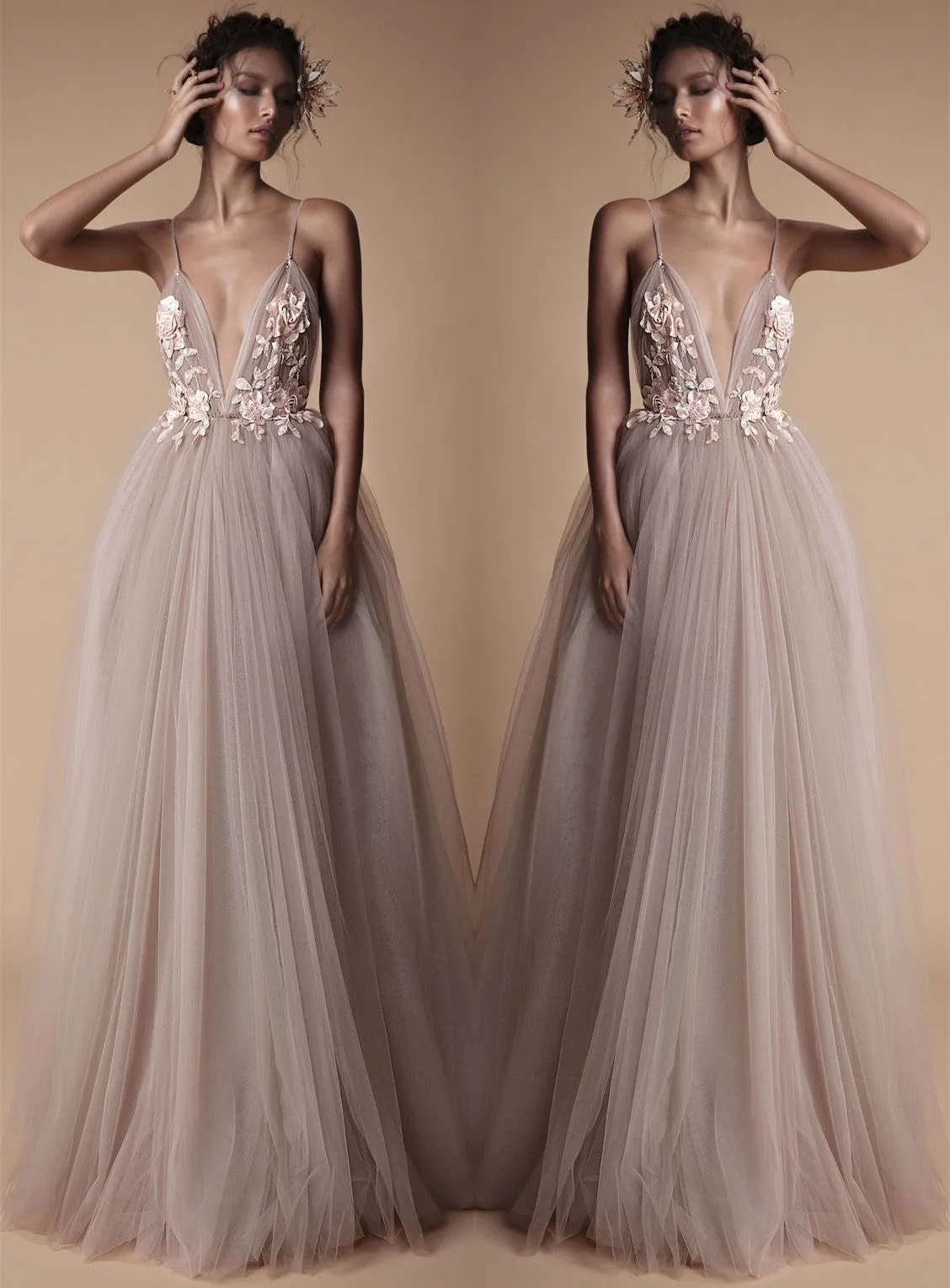 Prom Dress,Long Prom Dress,Sexy Backless Tulle Prom Dress,Unusual Prom Dress
