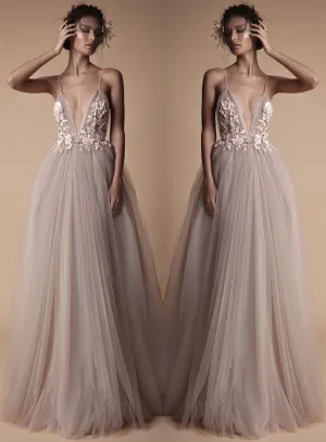 Prom Dress,Long Prom Dress,Sexy Backless Tulle Prom Dress,Unusual Prom Dress