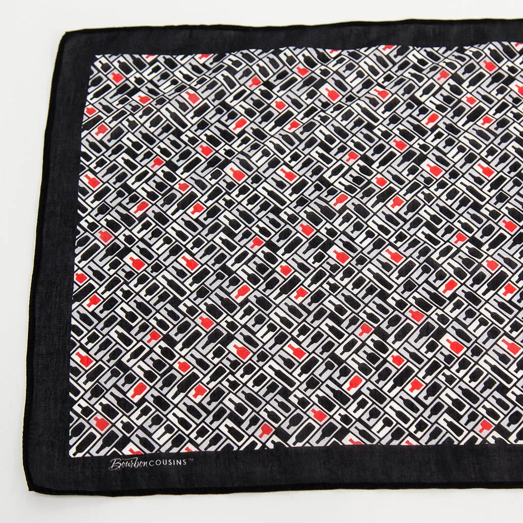 Retro Bourbon© Scarf | Black   White   Red