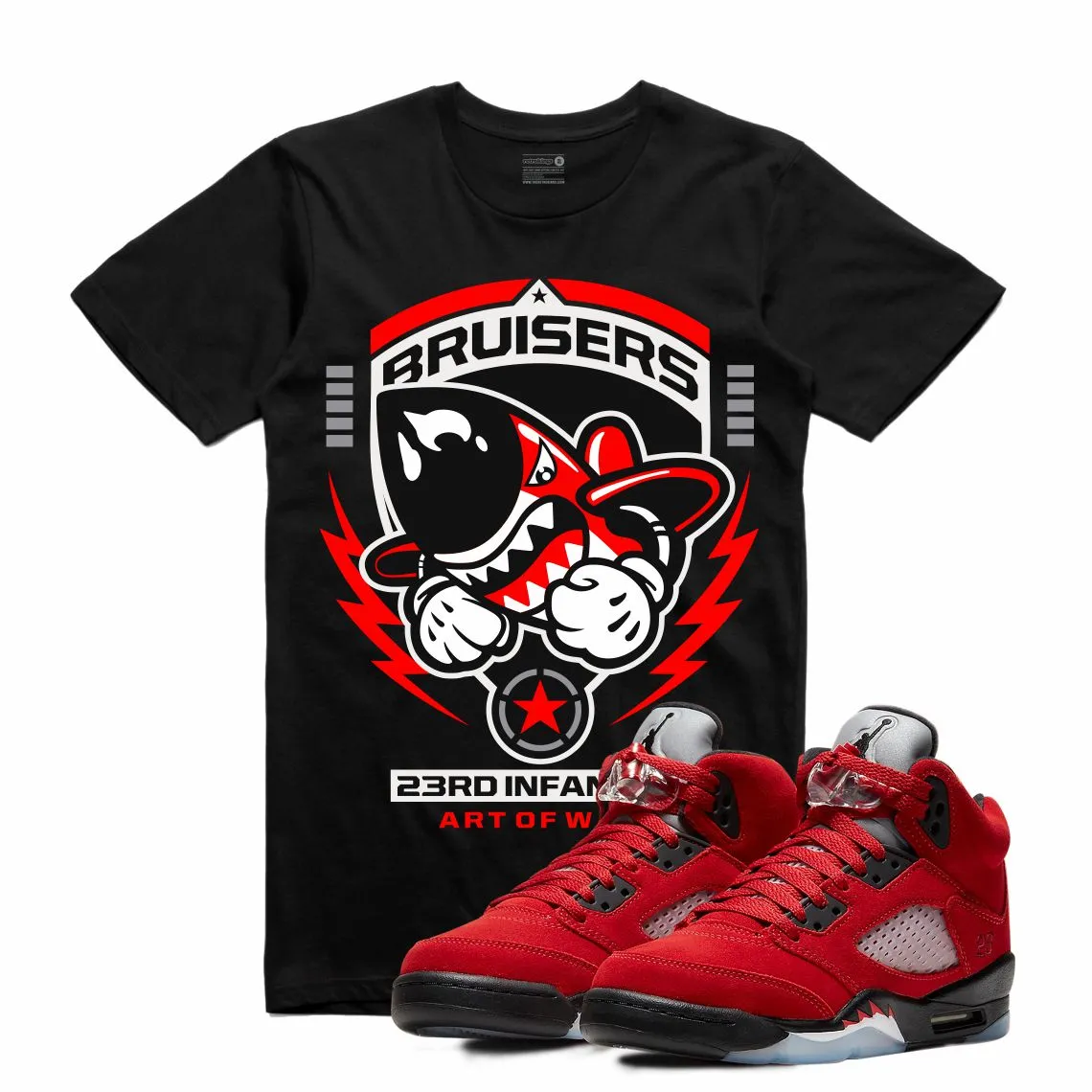 Retro Kings AJ5 TORO BRAVO BRUISER INFANTRY TEE BLACK
