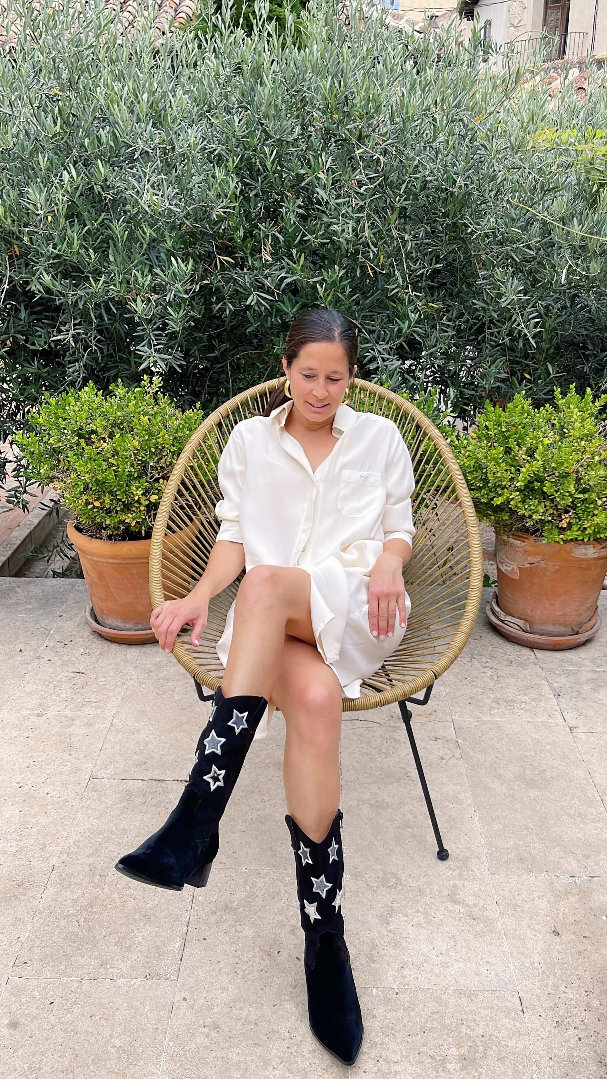 Rock Stars Vegan Suede Cowboy Boots | Black