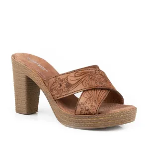 Roper Shoes Womens Mika Cross Strap Tooled