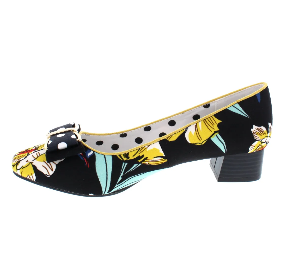 Ruby Shoo June - Black Floral
