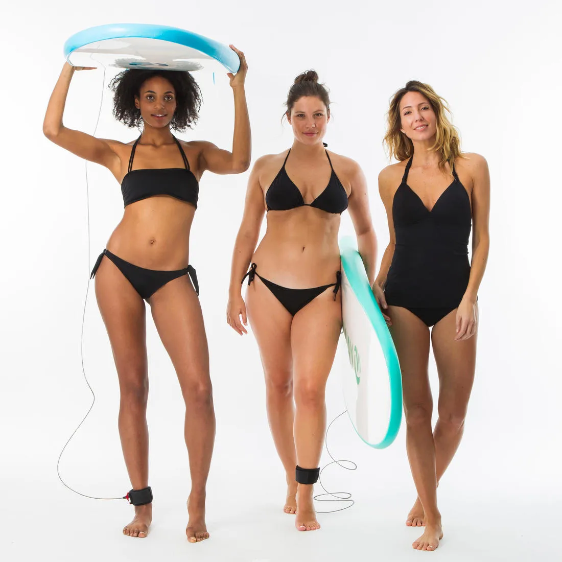 Sabi Women's Tie-Side High-Leg Swimsuit Bottom Bikini Briefs - Black