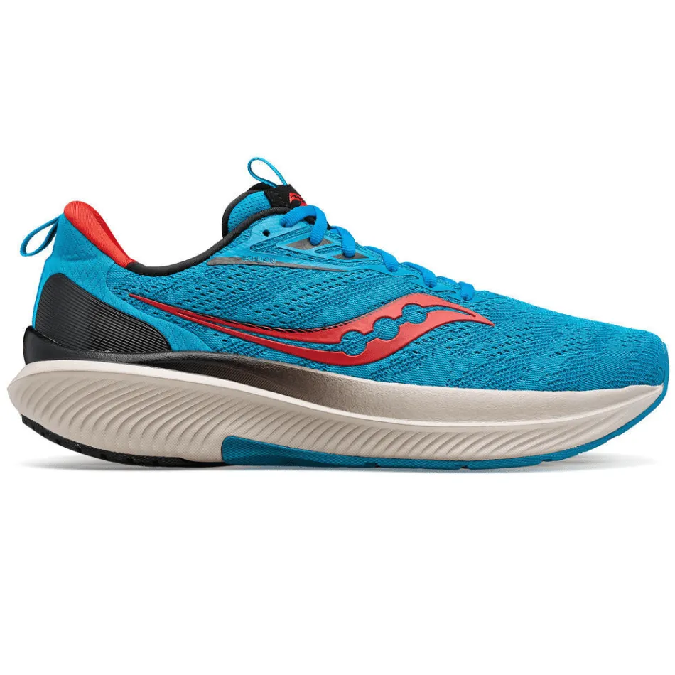 Saucony Echelon 9 Men's Running Shoes in Ocean/Red Rock AW23