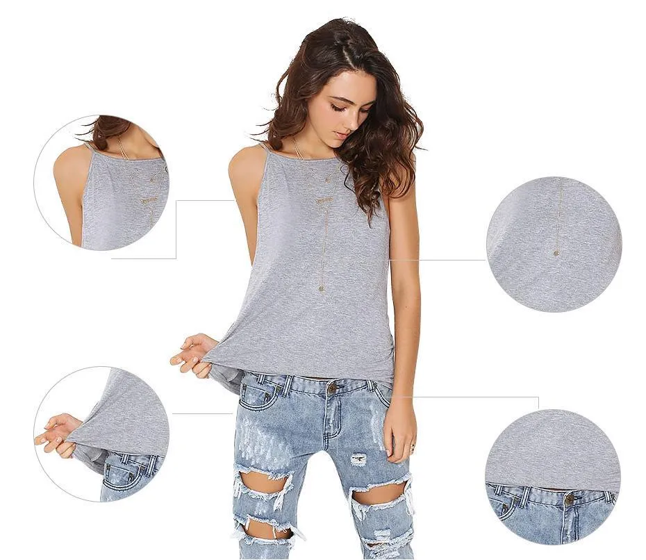 Solid Backless Tank Top