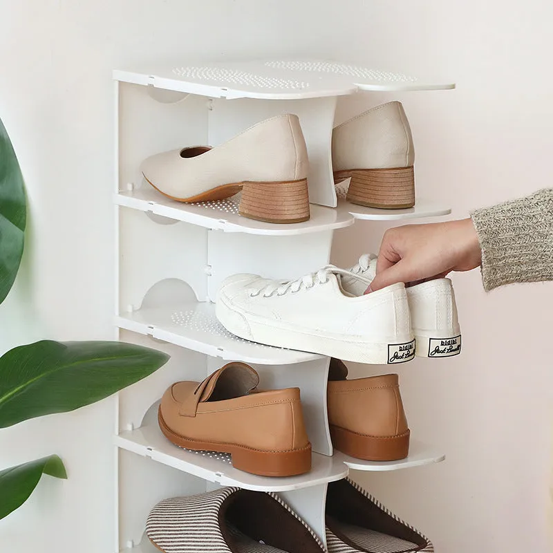 Space Saving Shoe Rack Bathroom Kitchen Shoe Slippers Rack