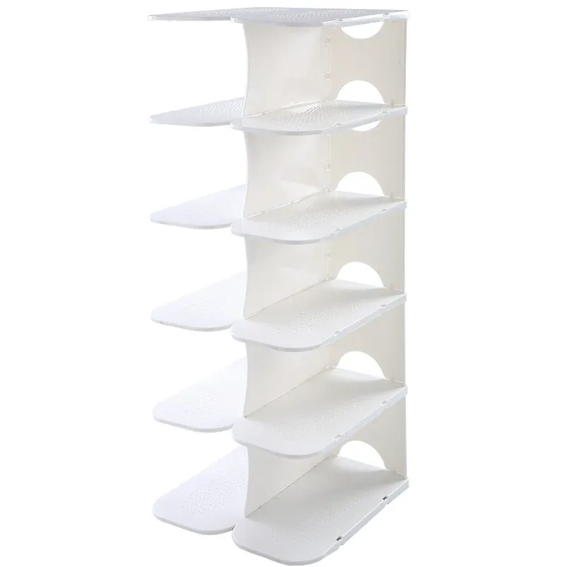 Space Saving Shoe Rack Bathroom Kitchen Shoe Slippers Rack