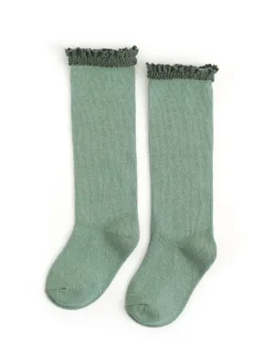 Spearmint Lace Top Knee High Socks