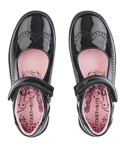 Start Rite Spirit Patent Leather Mary Jane Velcro School Shoe